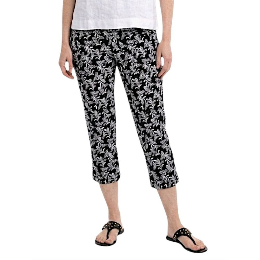 Christopher & Bank The Perfect Pant Black Pineapple Petite Cropped Pants